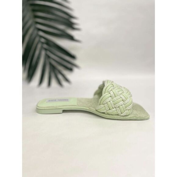 Steve Madden Women's Zeal Woven Slide Sandals - Mint 7M - Picture 2 of 7